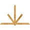 Ekena Millwork Kennewick Rough Sawn Timber Gable Bracket, Western Red Cedar, 108"W x 72"H x 4"D x 6"F, 16/12 Pitch GBW108X72X0406KEN00RWR - alternate 1